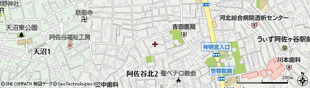 東京都杉並区阿佐谷北2丁目33周辺の地図