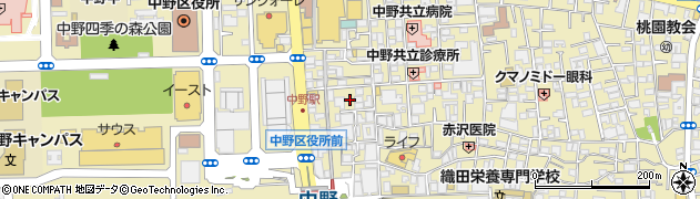 居楽屋白木屋 中野北口駅前店周辺の地図