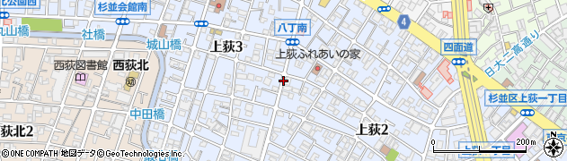 東京都杉並区上荻周辺の地図