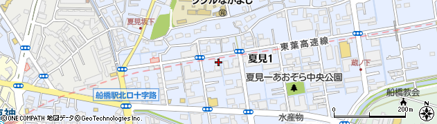 千葉県船橋市夏見1丁目周辺の地図