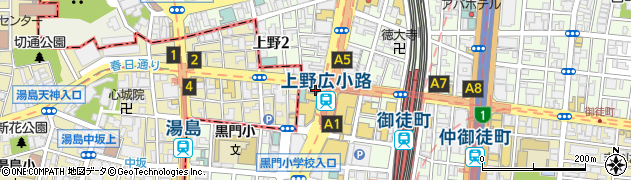 お江戸上野広小路亭周辺の地図