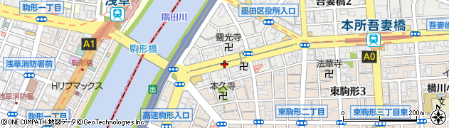 吾妻橋一周辺の地図