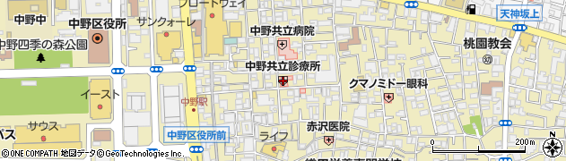 社会医療法人社団 健友会 中野共立病院附属 中野共立診療所周辺の地図