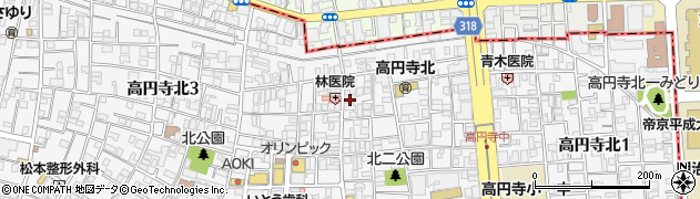 エイターズ　高円寺教室周辺の地図