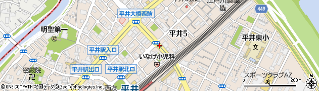 東京都江戸川区平井周辺の地図