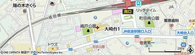 ライフ佐倉店周辺の地図