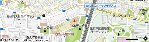 新宿区立新宿西戸山中学校周辺の地図