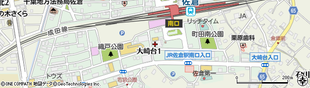 カーブス　佐倉駅前周辺の地図
