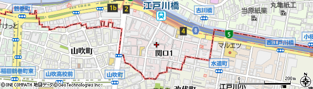 東京都文京区関口1丁目周辺の地図