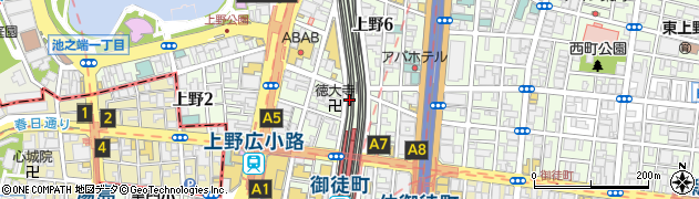 株式会社中田商店　アメ横店周辺の地図
