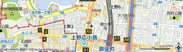 歌広場 上野店周辺の地図