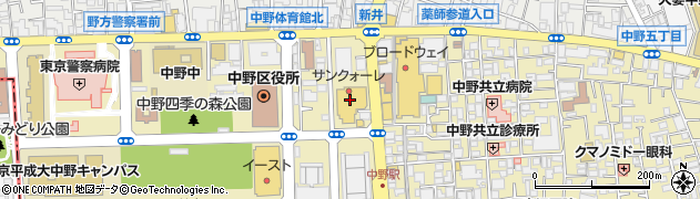 中野サンクォーレ内郵便局 ＡＴＭ周辺の地図