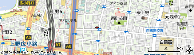 オーダー式北京ダック食べ放題と 本格火鍋のお店 大漁 上野店周辺の地図