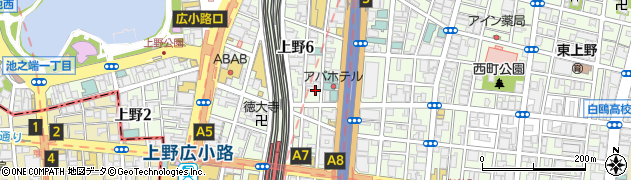 ＪａｐａｎＢｌｕｅＪｅａｎｓ　上野店周辺の地図