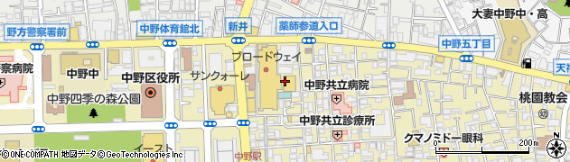 日本マンション販売　中野店周辺の地図