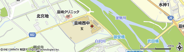 韮崎市立韮崎西中学校周辺の地図