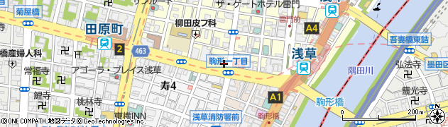 東京都台東区雷門1丁目1-1周辺の地図