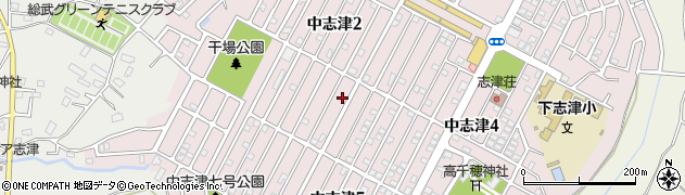 千葉県佐倉市中志津周辺の地図