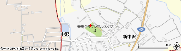 千葉県富里市新中沢周辺の地図