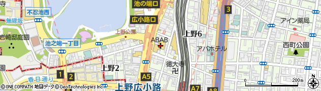 ダイソーＡＢＡＢ上野店周辺の地図