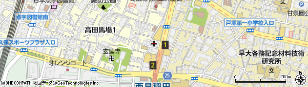 まいばすけっと西早稲田駅前店周辺の地図