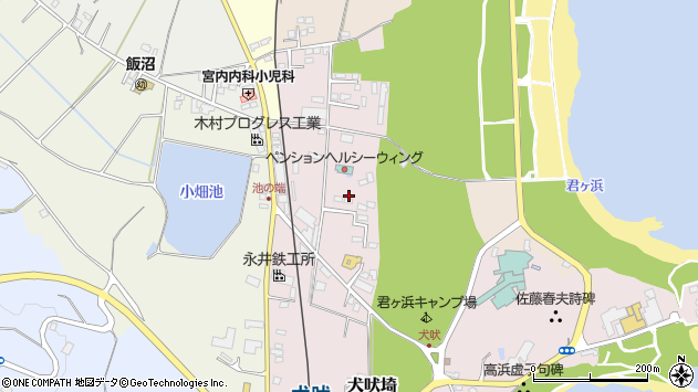 〒288-0012 千葉県銚子市犬吠埼の地図