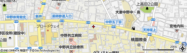 マッスルジム 中野店周辺の地図