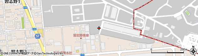 千葉県船橋市習志野周辺の地図