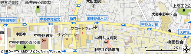 BBQ TERRACE NAKANO周辺の地図
