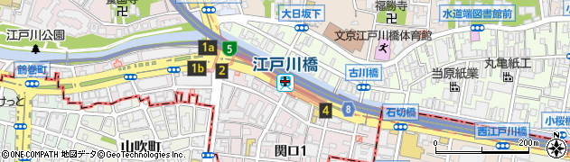 江戸川橋駅周辺の地図