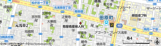 有限会社浅草原田オート周辺の地図
