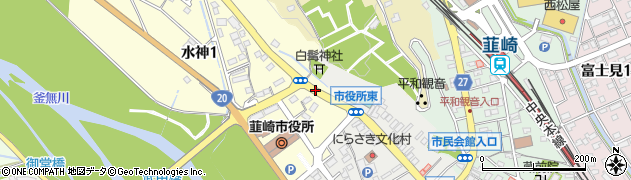 韮崎市役所周辺の地図