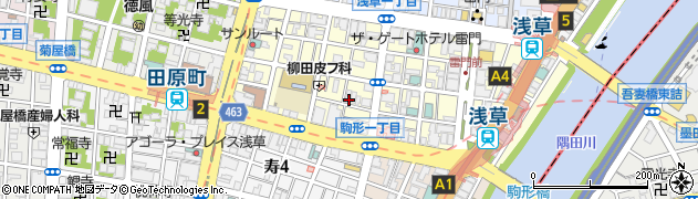 東京都台東区雷門1丁目2-3周辺の地図