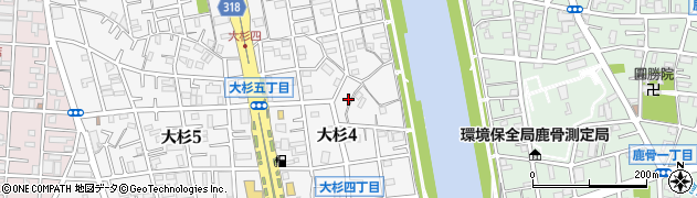 東京都江戸川区大杉4丁目14周辺の地図