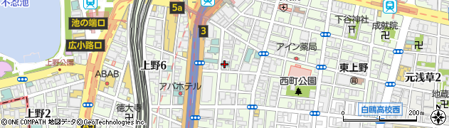 ホテルサンターガス上野店周辺の地図