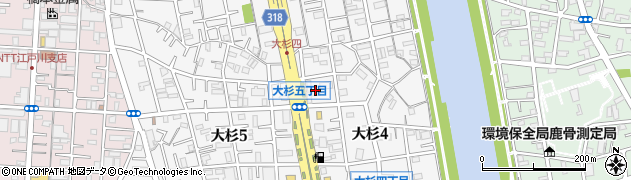 東京都江戸川区大杉4丁目4周辺の地図