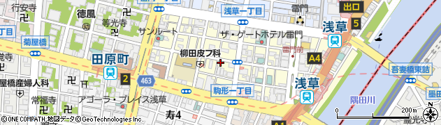 東京都台東区雷門1丁目2-7周辺の地図