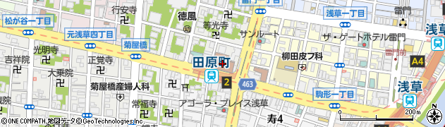 浅草郵便局周辺の地図