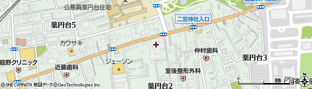 千葉県船橋市薬円台周辺の地図
