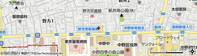 東京都中野区新井2丁目47周辺の地図