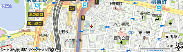 ホテルニューパーク上野店周辺の地図