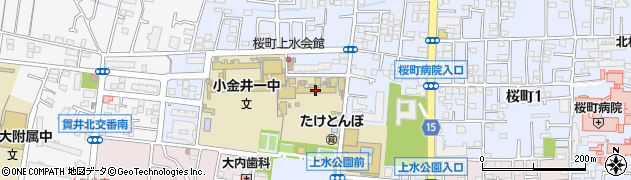 小金井市立　小金井第二小学校・さくら学級周辺の地図
