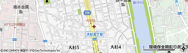 東京都江戸川区大杉4丁目5周辺の地図