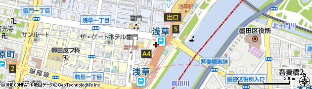 松屋 浅草吾妻橋店周辺の地図