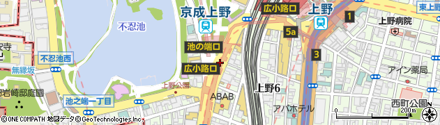 上野公園山下周辺の地図