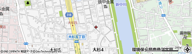 東京都江戸川区大杉4丁目11周辺の地図