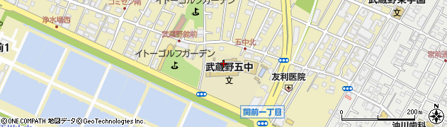 武蔵野市立第五中学校周辺の地図