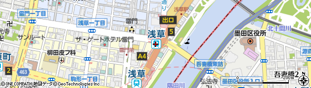 浅草駅周辺の地図