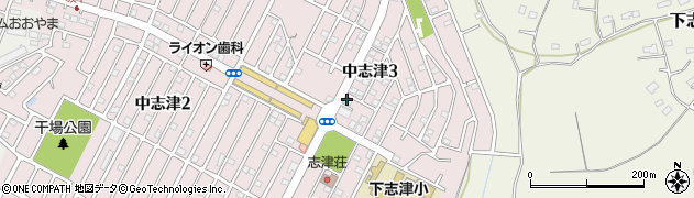 佐倉中志津郵便局周辺の地図