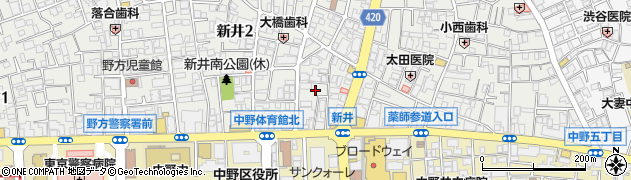 東京都中野区新井2丁目3周辺の地図